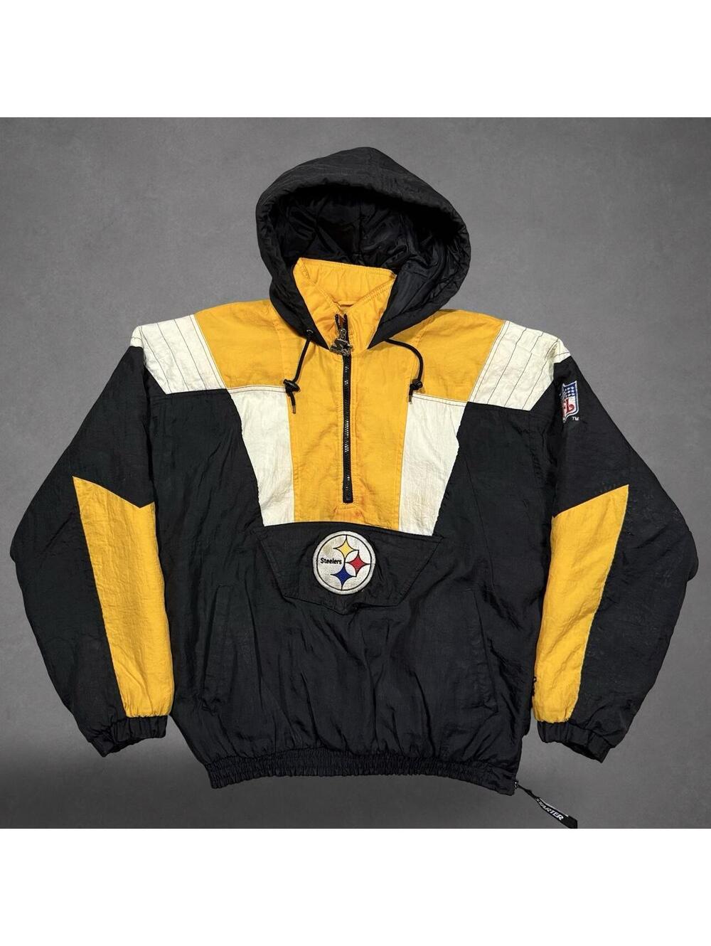 Vintage 90s Starter Pittsburgh Steelers NFL Pro Line Pullover Jacket M
